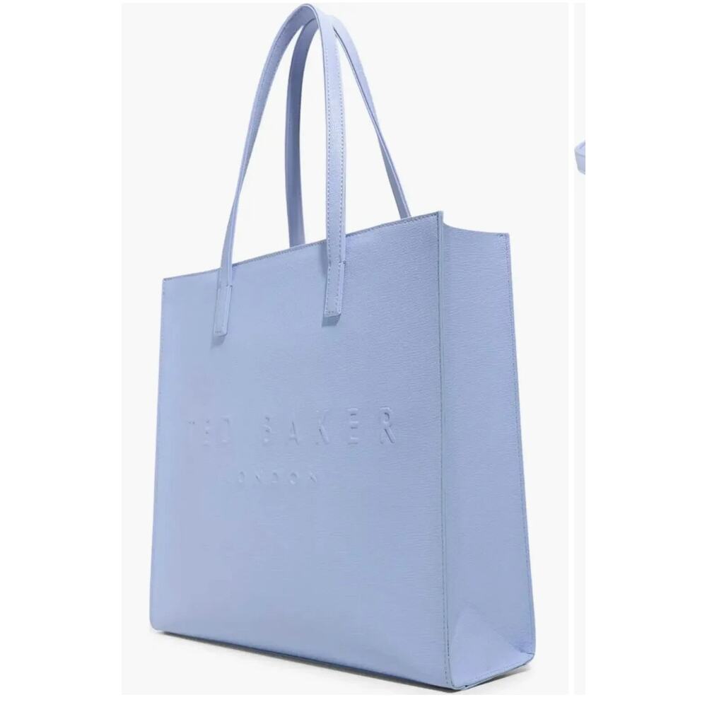 New Ted Baker London The ICON Soocon Light Blue Medium Faux Leather Tote Bag - Picture 2 of 9